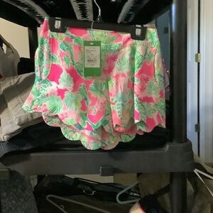 Lilly Pulitzer Pink and Green Floral‎ Shorts